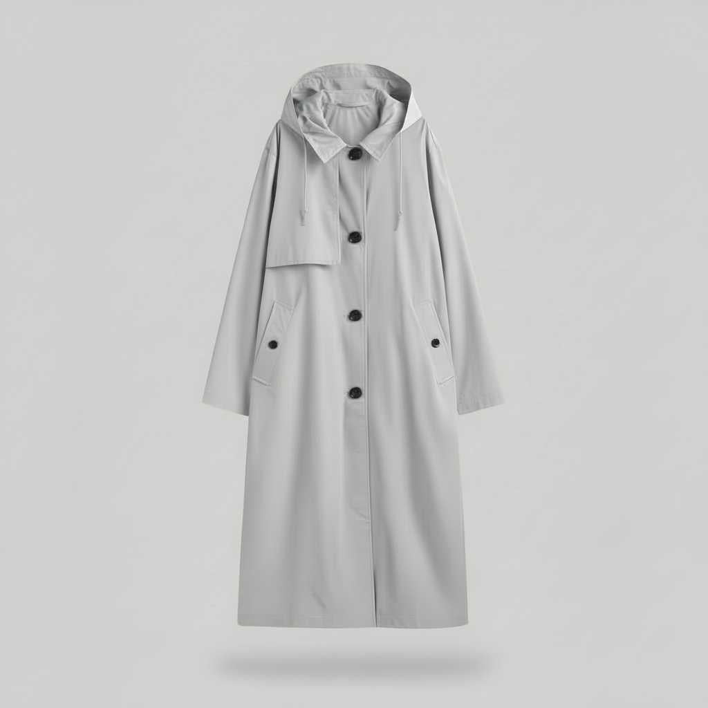 Elegant Long Trench Coat | Women's Coat for Winter