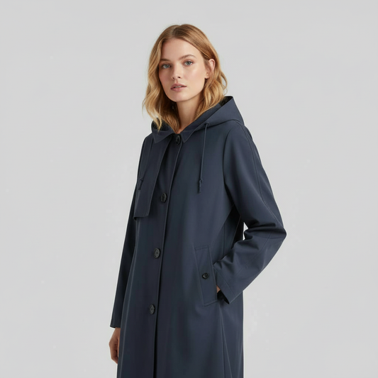 Elegant Long Trench Coat | Women's Coat for Winter