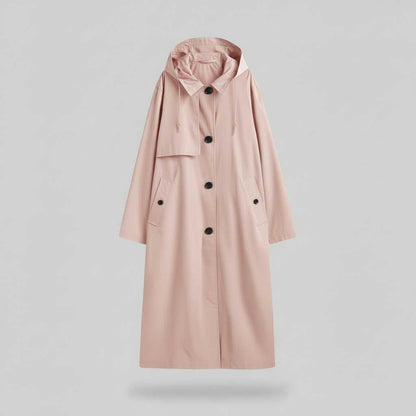 Elegant Long Trench Coat | Women's Coat for Winter