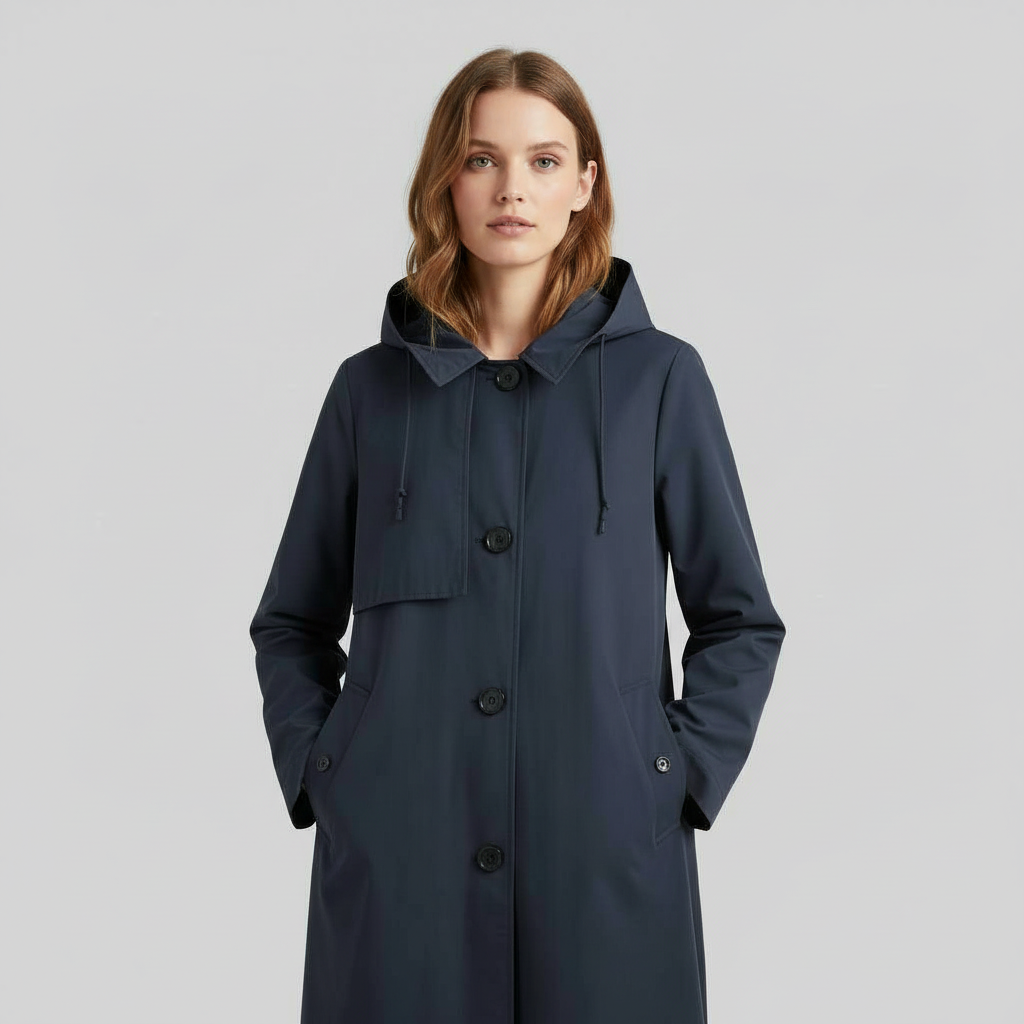 Elegant Long Trench Coat | Women's Coat for Winter