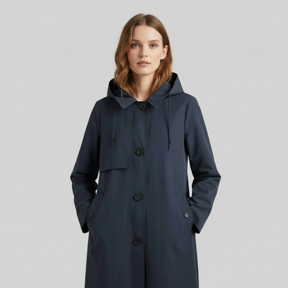 Elegant Long Trench Coat | Women's Coat for Winter