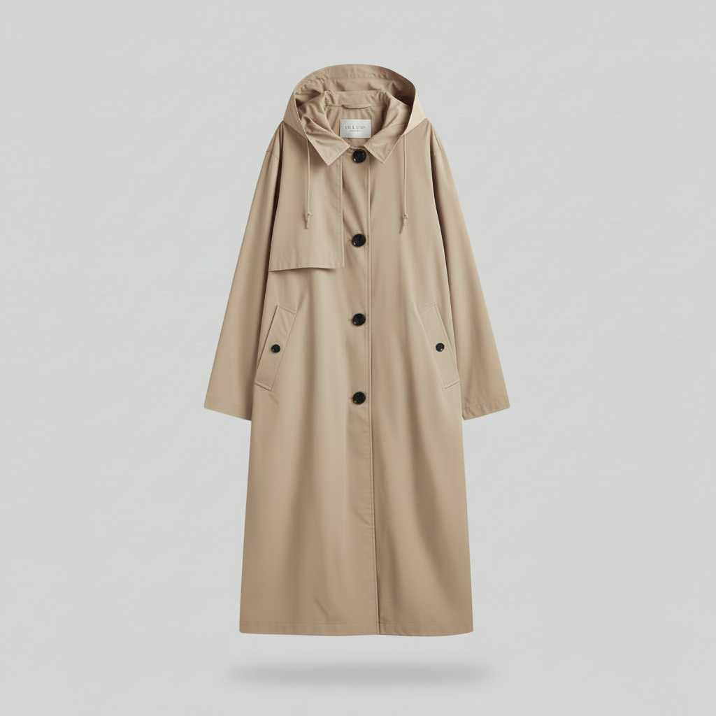 Elegant Long Trench Coat | Women's Coat for Winter