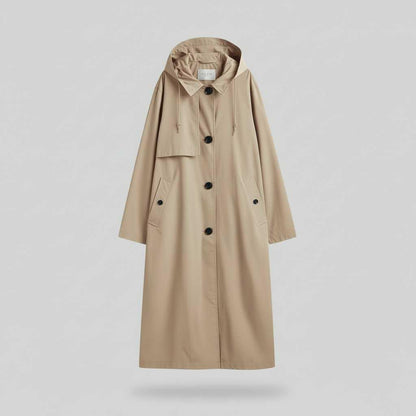Elegant Long Trench Coat | Women's Coat for Winter