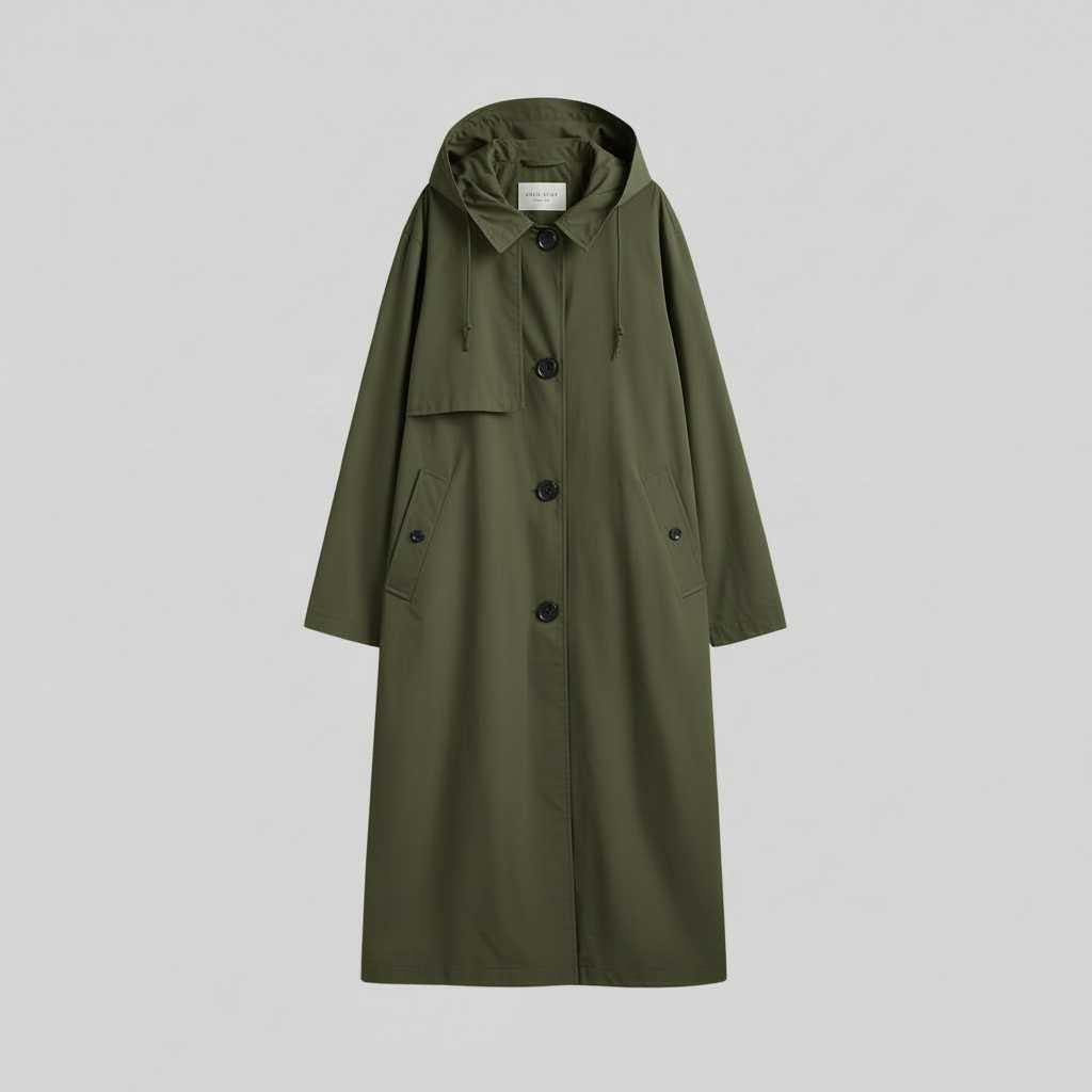 Elegant Long Trench Coat | Women's Coat for Winter