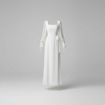 Elegant Maxi Dress | Long Sleeve Wedding Guest Dress