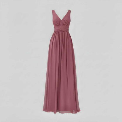 Elegant V-Neck Maxi Dress | Women's Sleeveless Fashion