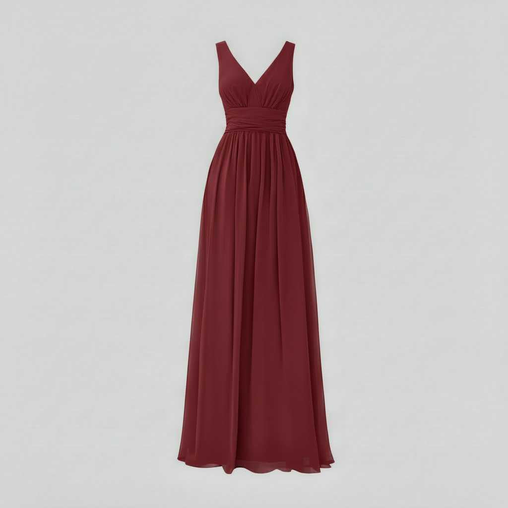 Elegant V-Neck Maxi Dress | Women's Sleeveless Fashion
