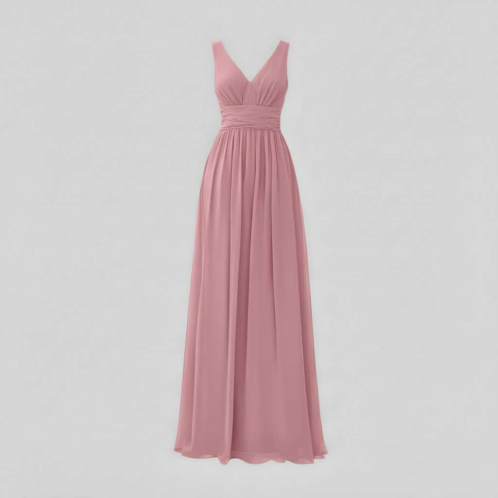 Elegant V-Neck Maxi Dress | Women's Sleeveless Fashion