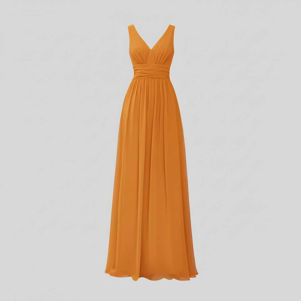 Elegant V-Neck Maxi Dress | Women's Sleeveless Fashion