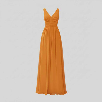 Elegant V-Neck Maxi Dress | Women's Sleeveless Fashion