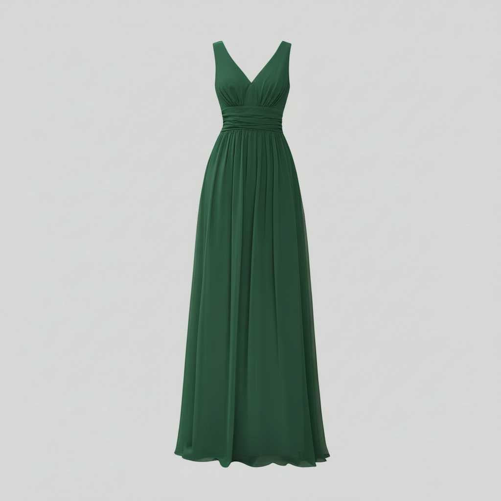 Elegant V-Neck Maxi Dress | Women's Sleeveless Fashion
