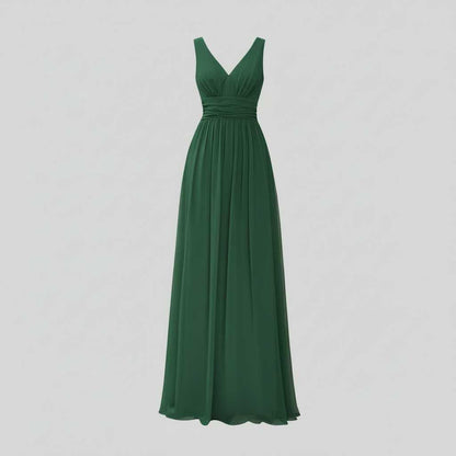 Elegant V-Neck Maxi Dress | Women's Sleeveless Fashion