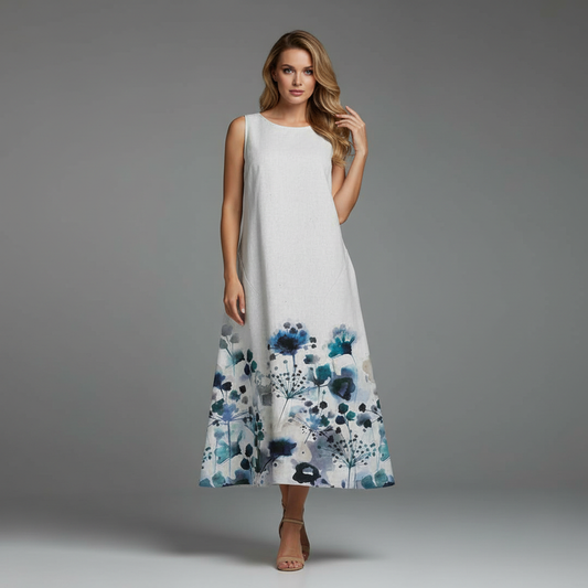Floral Midi Dress | Women's Summer Dresses A-Line Style