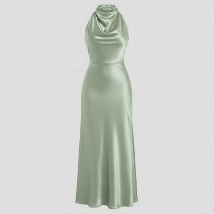 Halter Evening Dress | Women's Cocktail Midi Dress