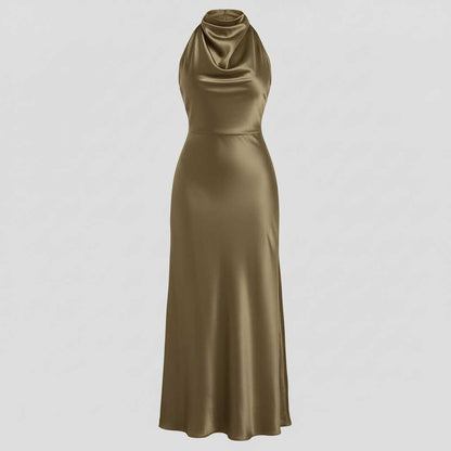 Halter Evening Dress | Women's Cocktail Midi Dress