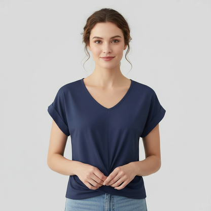 V-Neck Twist Top | Women's Going Out Blouse