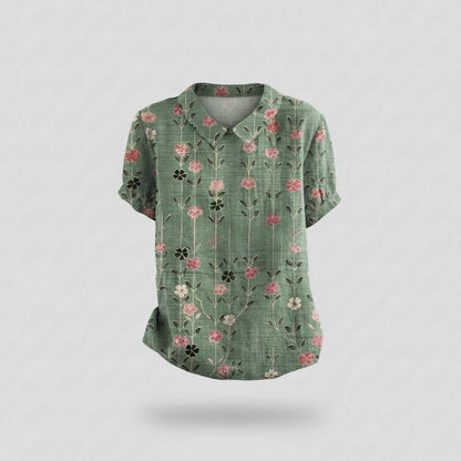 Vintage Floral Blouse | Women's Casual Top