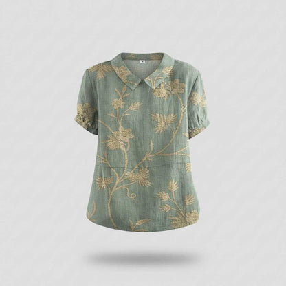 Vintage Floral Blouse | Women's Casual Top