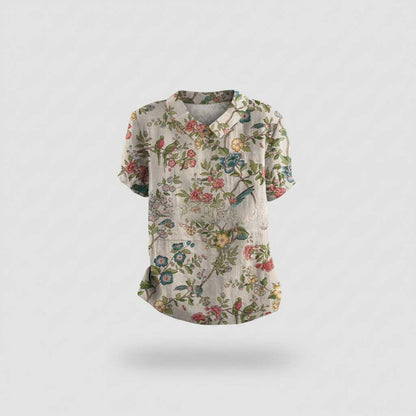 Vintage Floral Blouse | Women's Casual Top