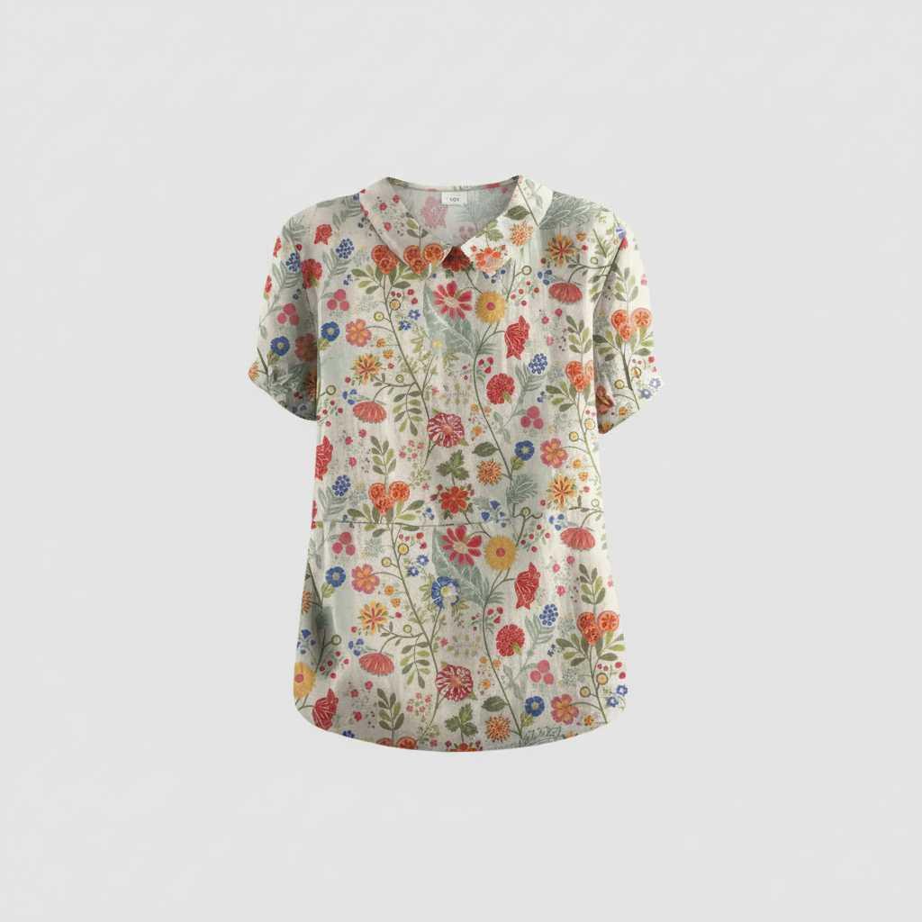 Vintage Floral Blouse | Women's Casual Top