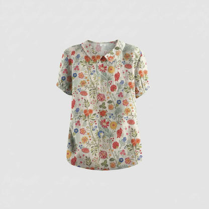 Vintage Floral Blouse | Women's Casual Top